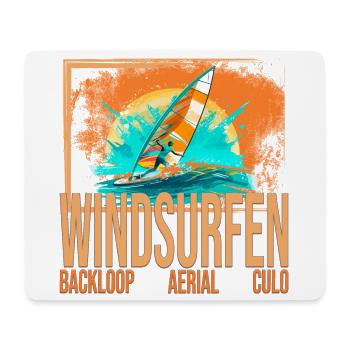 Backloop - Aerial - Culo - Windsurfen - Mousepad (Querformat) - Weiß - Vorne