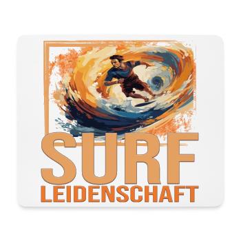 Surf Leidenschaft - Mousepad (Querformat) - Weiß - Vorne