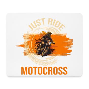 Just Ride - Motocross - Mousepad (Querformat) - Weiß - Vorne