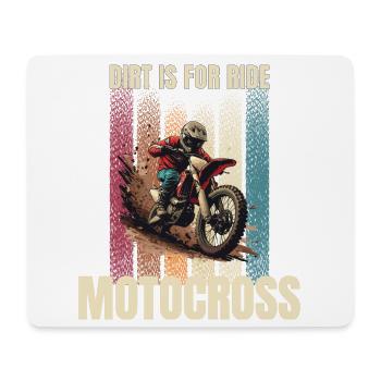 Dirt is for Ride - Motocross - Mousepad (Querformat) - Weiß - Vorne
