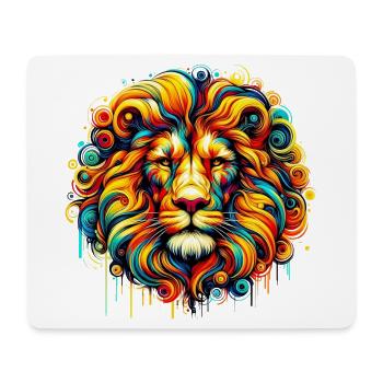 Lion - Mouse Pad (horizontal) - white - Front