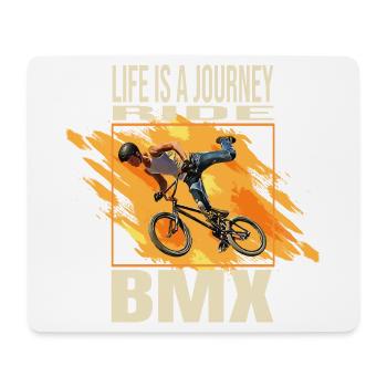 Life is a journey - Ride BMX - Mousepad (Querformat) - Weiß - Vorne