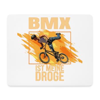 BMX ist meine Droge - Mousepad (Querformat) - Weiß - Vorne