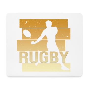 Rugby - Mousepad (Querformat) - Weiß - Vorne