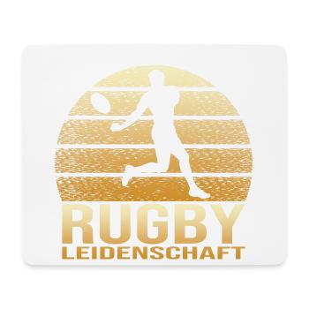 Rugby Leidenschaft - Mousepad (Querformat) - Weiß - Vorne
