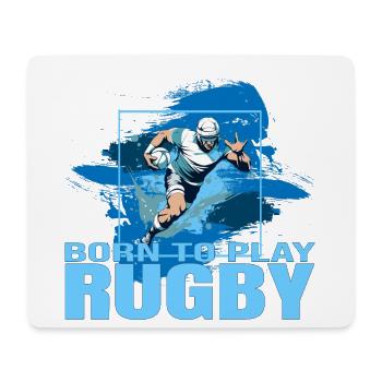 Born to play Rugby - Mousepad (Querformat) - Weiß - Vorne