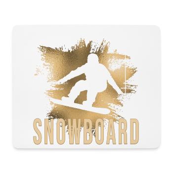 Snowboard - Mousepad (Querformat) - Weiß - Vorne
