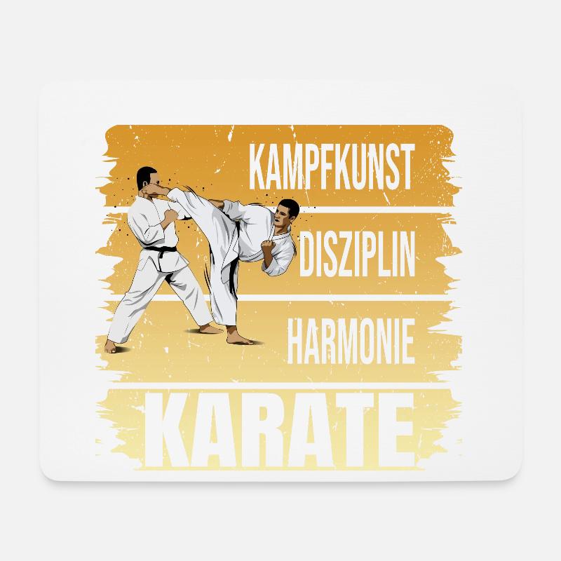 Kampfkunst - Disziplin - Harmonie - Karate - Mousepad (Querformat) - Weiß