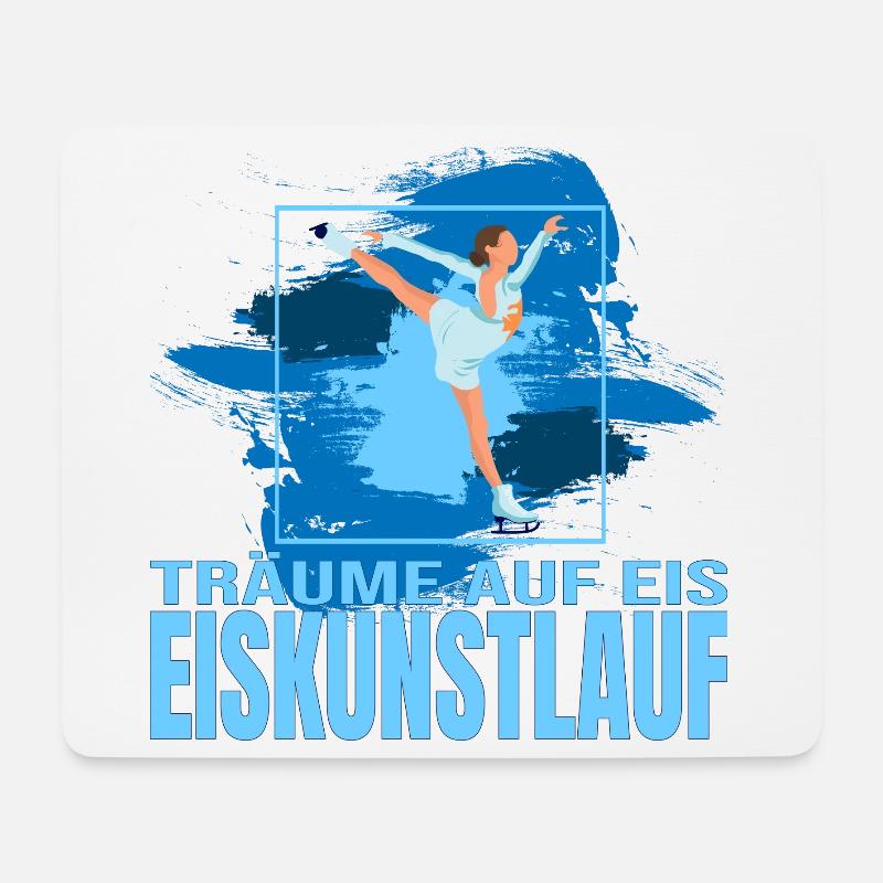 Träume auf Eis - Eiskunstlaufen - Mousepad (Querformat) - Weiß