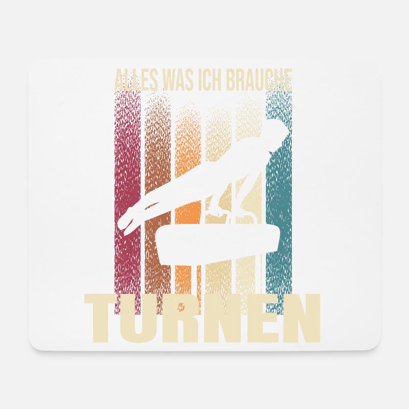 Alles was ich brauche - Turnen - Mousepad (Querformat) - Weiß