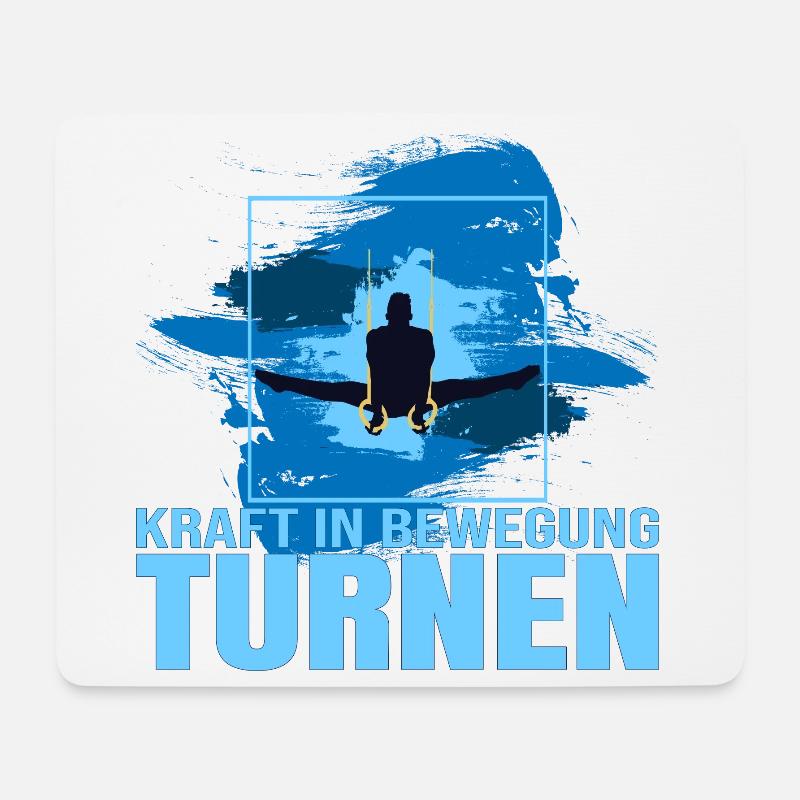 Kraft in Bewegung - Turnen - Mousepad (Querformat) - Weiß