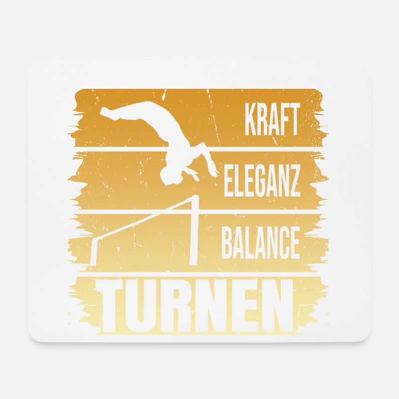 Turnen - Kraft - Eleganz - Balance - Mousepad (Querformat) - Weiß