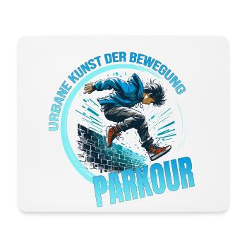 Urbane Kunst der Bewegung - Parkour - Mousepad (Querformat) - Weiß - Vorne