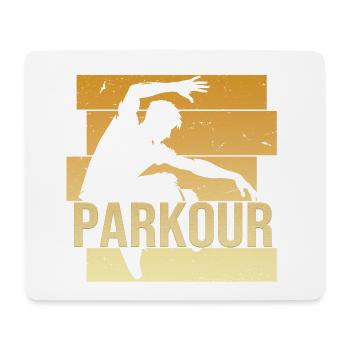 Parkour - Mousepad (Querformat) - Weiß - Vorne