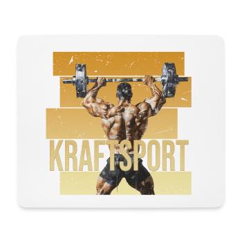 Kraftsport - Mousepad (Querformat) - Weiß - Vorne