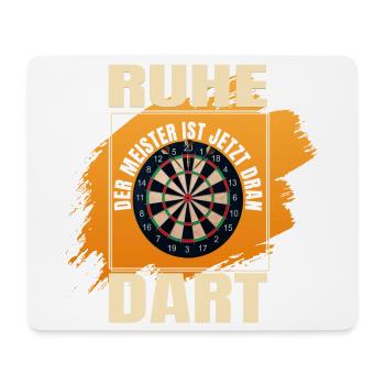 Ruhe Der Meister ist jetzt dran - Dart - Mousepad (Querformat) - Weiß - Vorne