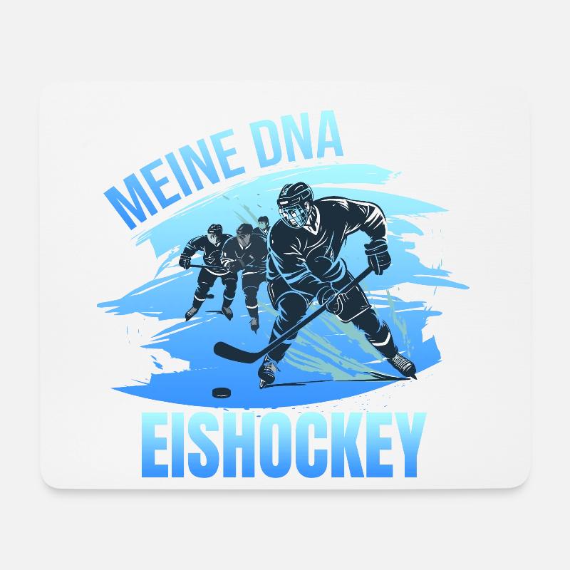 Meine DNA - Eishockey - Mousepad (Querformat) - Weiß