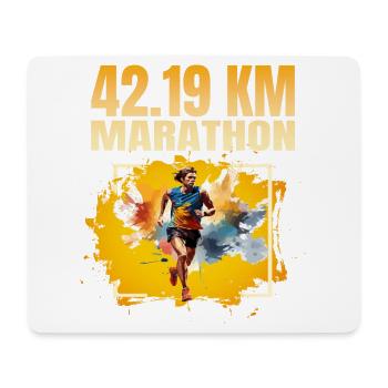 42 19 KM Marathon - Mousepad (Querformat) - Weiß - Vorne