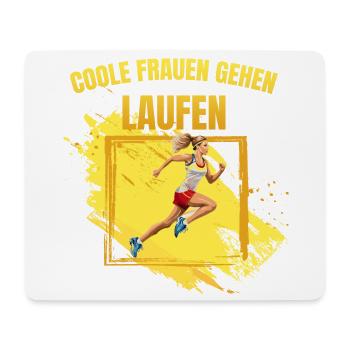 Coole Frauen gehen Laufen - Mousepad (Querformat) - Weiß - Vorne