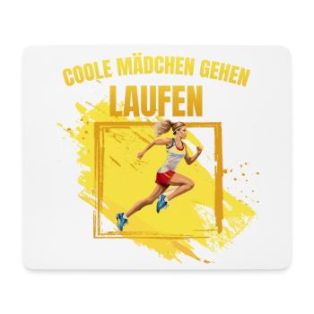 Coole Mädchen gehen Laufen - Mousepad (Querformat) - Weiß - Vorne