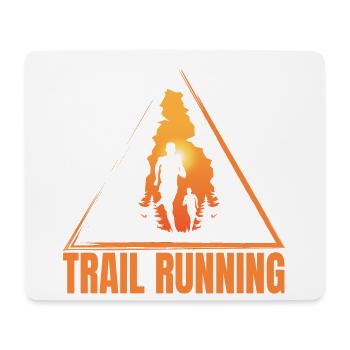 Trail Running - Mousepad (Querformat) - Weiß - Vorne