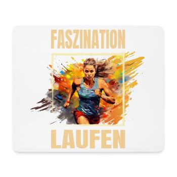 Faszination Laufen - Mousepad (Querformat) - Weiß - Vorne