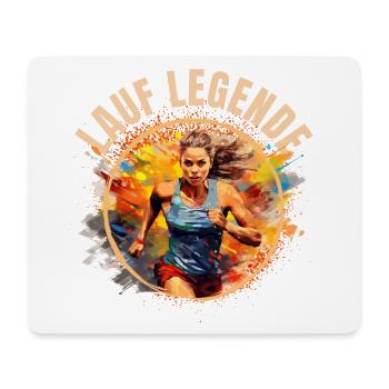 Lauf Legende - Mousepad (Querformat) - Weiß - Vorne
