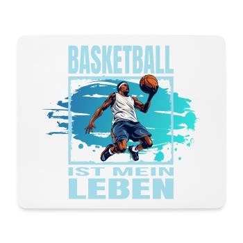 Basketball ist mein Leben - Mousepad (Querformat) - Weiß - Vorne