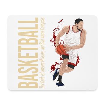 Der Korb ist unsere Mission,der Ball unser Kompass - Mousepad (Querformat) - Weiß - Vorne