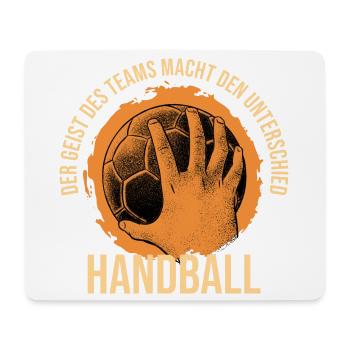 Handball:Der Geist des Teams macht den Unterschied - Mousepad (Querformat) - Weiß - Vorne