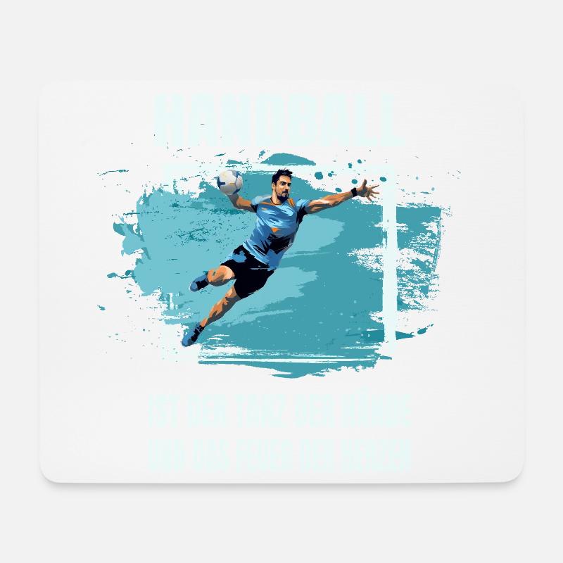 Handball - Mousepad (Querformat) - Weiß