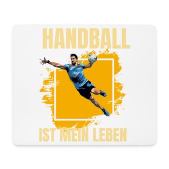 Handball ist mein Leben - Mousepad (Querformat) - Weiß - Vorne
