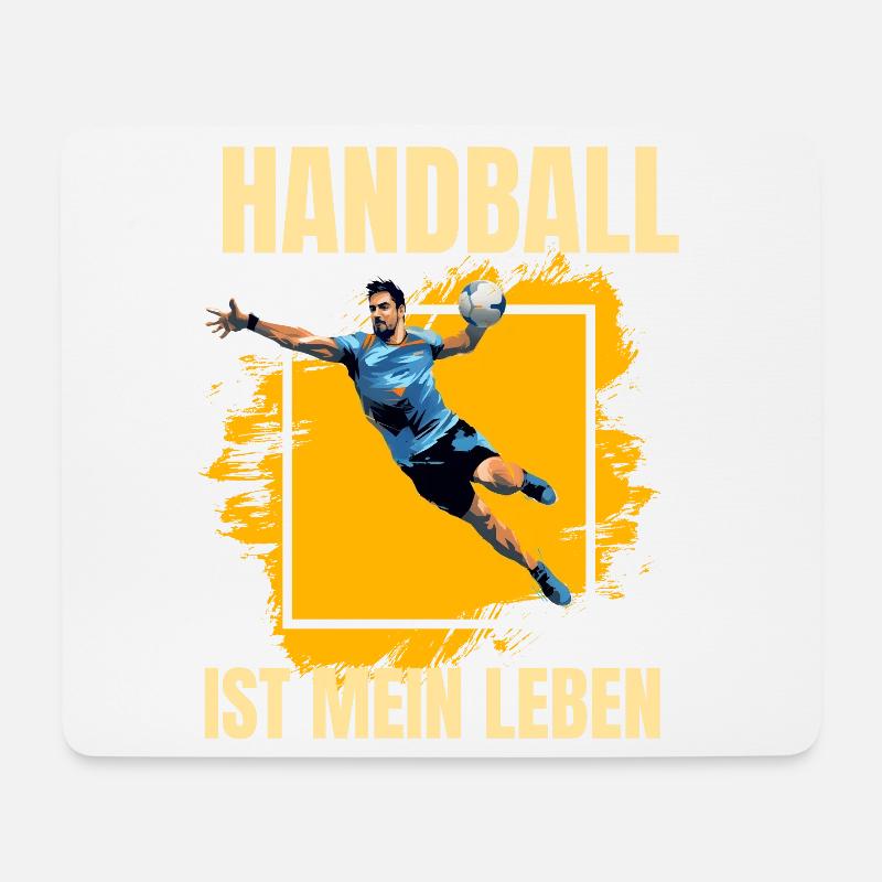 Handball ist mein Leben - Mousepad (Querformat) - Weiß