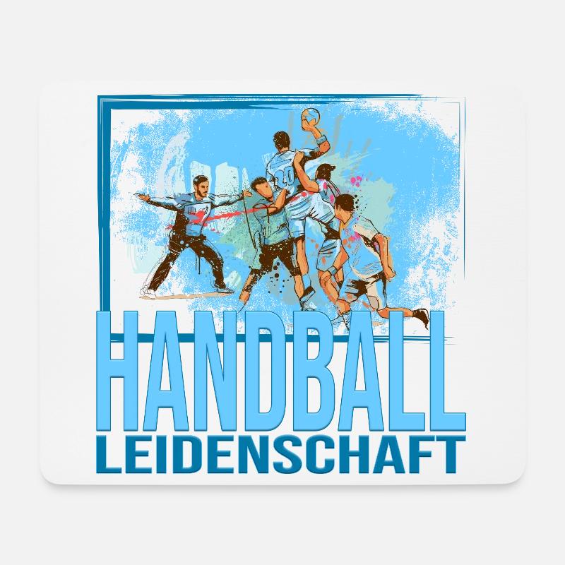 Handball Leidenschaft - Mousepad (Querformat) - Weiß
