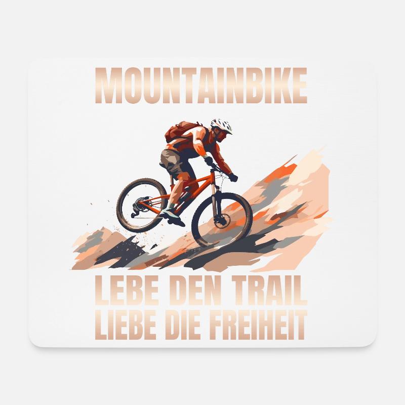Lebe den Trail - Liebe die Freiheit - Mousepad (Querformat) - Weiß