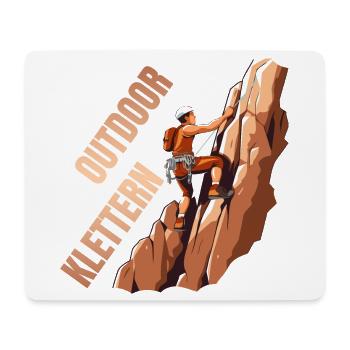 Outdoor Klettern - Mousepad (Querformat) - Weiß - Vorne