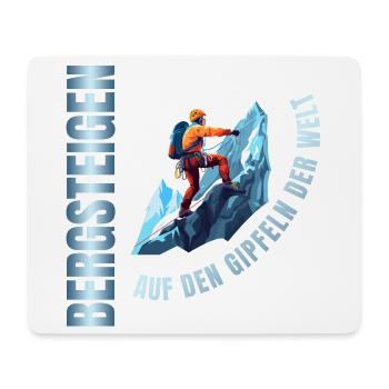 Auf den Gipfeln der Welt - Mousepad (Querformat) - Weiß - Vorne