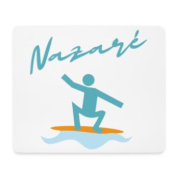 Nazaré Surfen Illustration - Mousepad (Querformat) - Weiß - Vorne