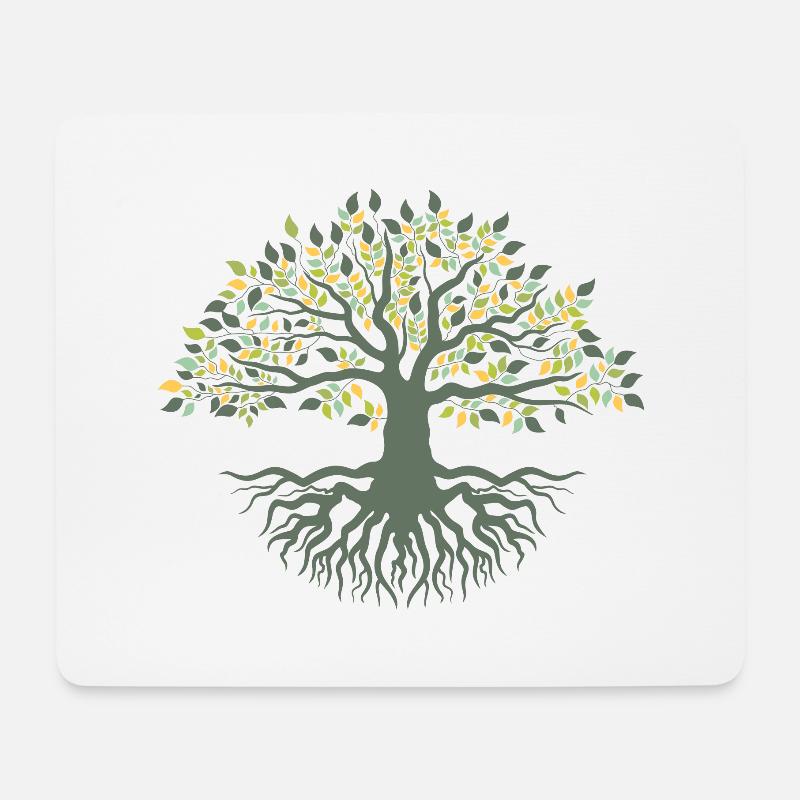 Mystischer Lebensbaum - Damen-Kollektion - Mousepad (Querformat) - Weiß