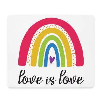 LGBTQ Pride Month - Love is Love - Mouse Pad (horizontal) - white - Front