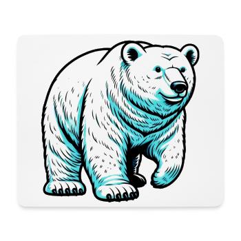 Ours blanc - Tapis de souris (format paysage) - blanc - Devant