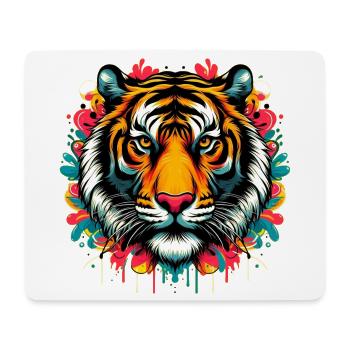 Tiger - Mousepad (Querformat) - Weiß - Vorne