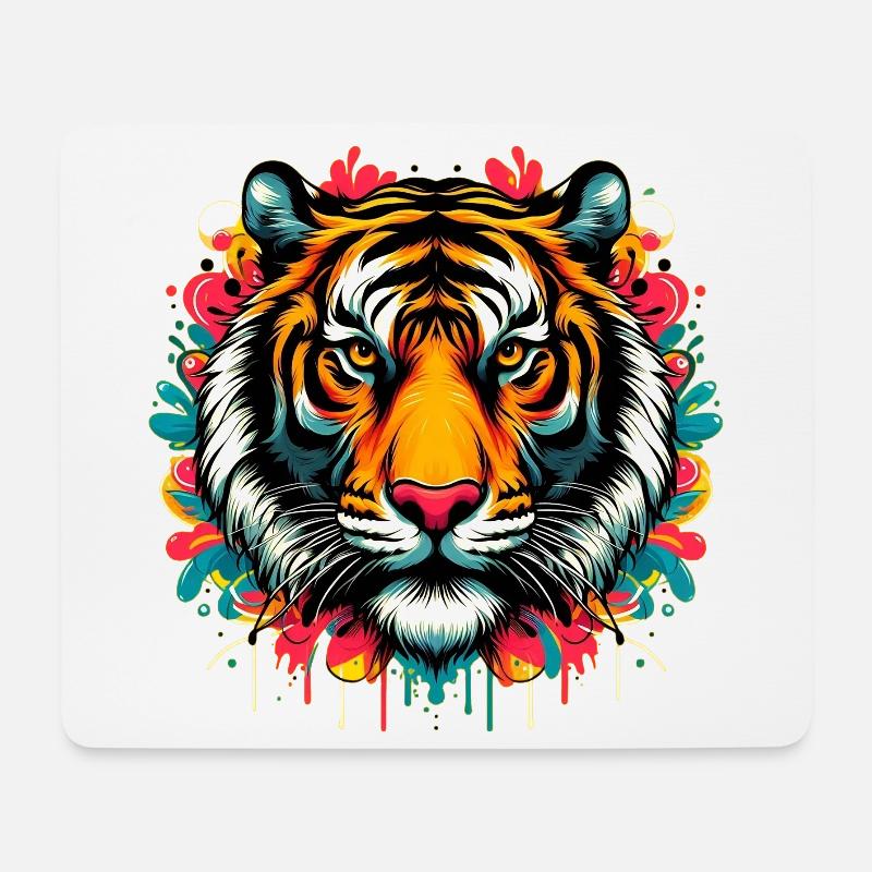 Tiger - Mouse Pad (horizontal) - white