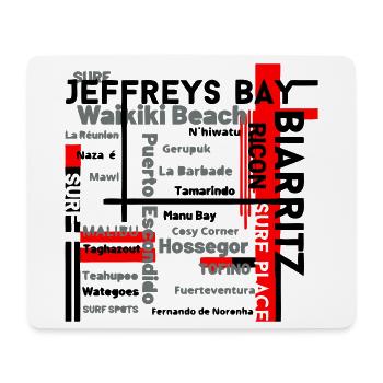 Map of Waikiki and Fuerteventura Beaches - Mouse Pad (horizontal) - white - Front