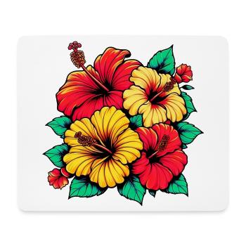 Hibiscus Flowers - Mouse Pad (horizontal) - white - Front
