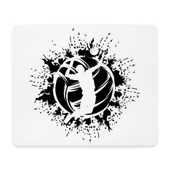 Volleyball Sonne Spieler Symbol Logo Mannschaft - Mousepad (Querformat) - Weiß - Vorne