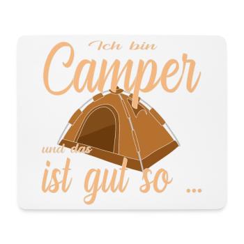 Camping im Zelt - Mousepad (Querformat) - Weiß - Vorne