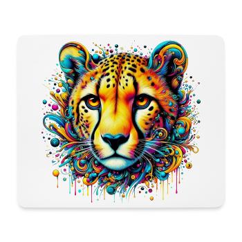 Guépard - Tapis de souris (format paysage) - blanc - Devant