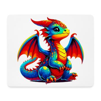 Dragon - Tapis de souris (format paysage) - blanc - Devant