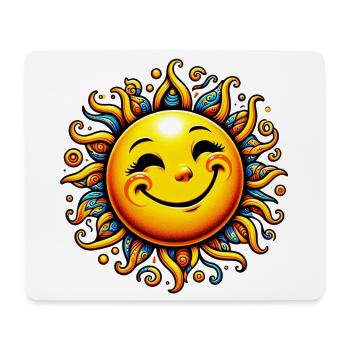Soleil - Tapis de souris (format paysage) - blanc - Devant